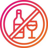 No alcohol Vector Icon Design Illustration