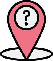 Location Question Vector Icon Design Illustration