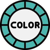 ilustración de diseño de icono de vector de rueda de color