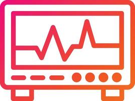 Ilustración de diseño de icono de vector de monitor de ecg