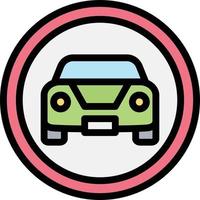 ilustración de diseño de icono de vector de tráfico de coche