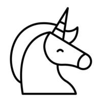 icono de vector de unicornio