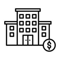 Hotel Cost vector icon