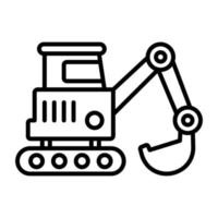 Excavator vector icon