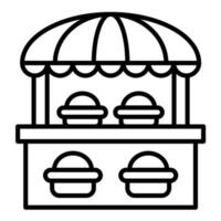 Burger Cart vector icon