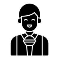 Male Journalist vector icon