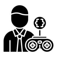 Game Developer Male vector icon