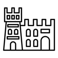 Old Building vector icon