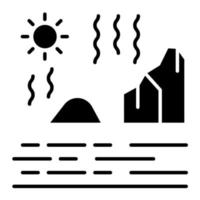 Hot Spring Landscape vector icon