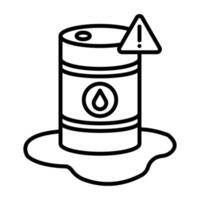 Barrel Leak vector icon