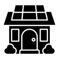 Solar House vector icon