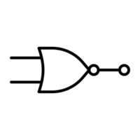 NOR Gate vector icon