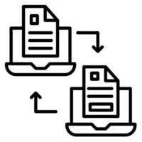 icono de vector de transferencia de datos