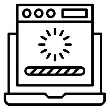 web cargando vector icono