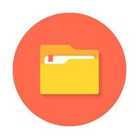 File folder icon in flat style documents archive vector illustration