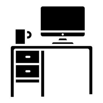 Computer Table vector icon