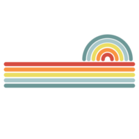 Streifen retro Sonnenuntergang png