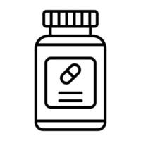 Pills Bottle vector icon