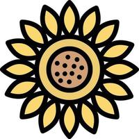 ilustración de diseño de icono de vector de girasol