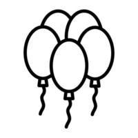 Balloons vector icon