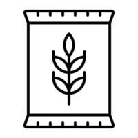 icono de vector de saco de trigo