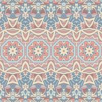 Ethnic tribal geometric playful pattern for fabric. Mexican colorful psychedelic design. vector