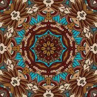 Ethnic tribal geometric playful pattern for fabric. Mexican colorful psychedelic design. vector