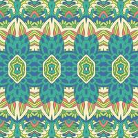 Ethnic tribal geometric playful pattern for fabric. Mexican colorful psychedelic design. vector