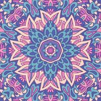 Ethnic tribal geometric playful pattern for fabric. Mexican colorful psychedelic design. vector