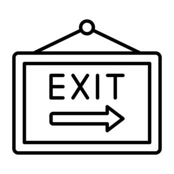 Exit vector icon