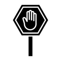 icono de vector de señal de stop