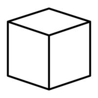Cube vector icon