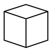 icono de vector de cubo