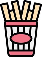 Fries Vector Icon Design Illustration