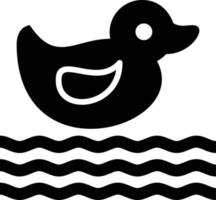 ilustración de diseño de icono de vector de pato de plástico