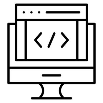 Web Coding vector icon
