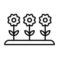 Flower Plantation vector icon