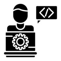 software ingeniero hombre vector icono