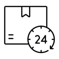 24 Hours Delivery vector icon