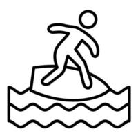 Surfing vector icon