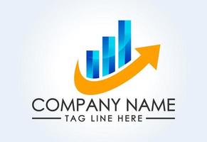 Gradient color Financial logo creative arrow, Vector design concept