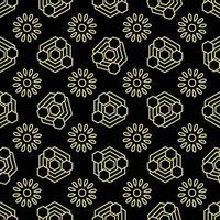 Vintage Oriental vector pattern with arabesques and floral elements. Traditional classic ornament with white rhombus for wallpapers, textile, wrapping, wedding invitation