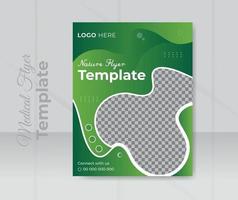 Corporate and modern Nature flyer brochure, booklet, annual report, design templates with background in a4 size vector