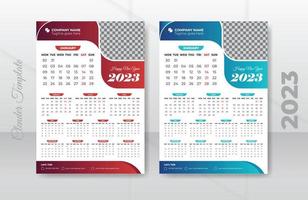 Wall Calendar 2023, Wall calendar design template for 2023, minimalist, clean, and elegant design Calendar for 2023, 20223wall calendar template design vector