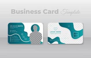 Creative and modern business, healthcare, medical card template, vector illustration layout