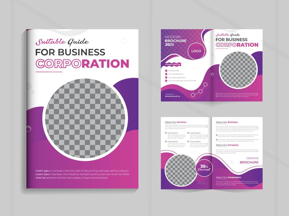 4 Page Brochure Vector Art Icons and Graphics for Free Download