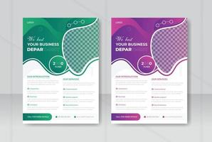 Corporate creative marketing business flyer design vector template or company profile poster layout
