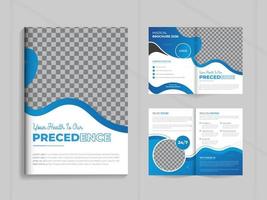 Modern healthcare company services bifold brochure medical Company Profile vector template design