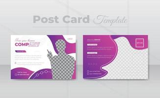 Modern professional Corporate business services social media post card template design vector