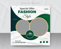 Fashion social media post template editable minimal square banner template. Suitable for social media post and web internet ads design vector